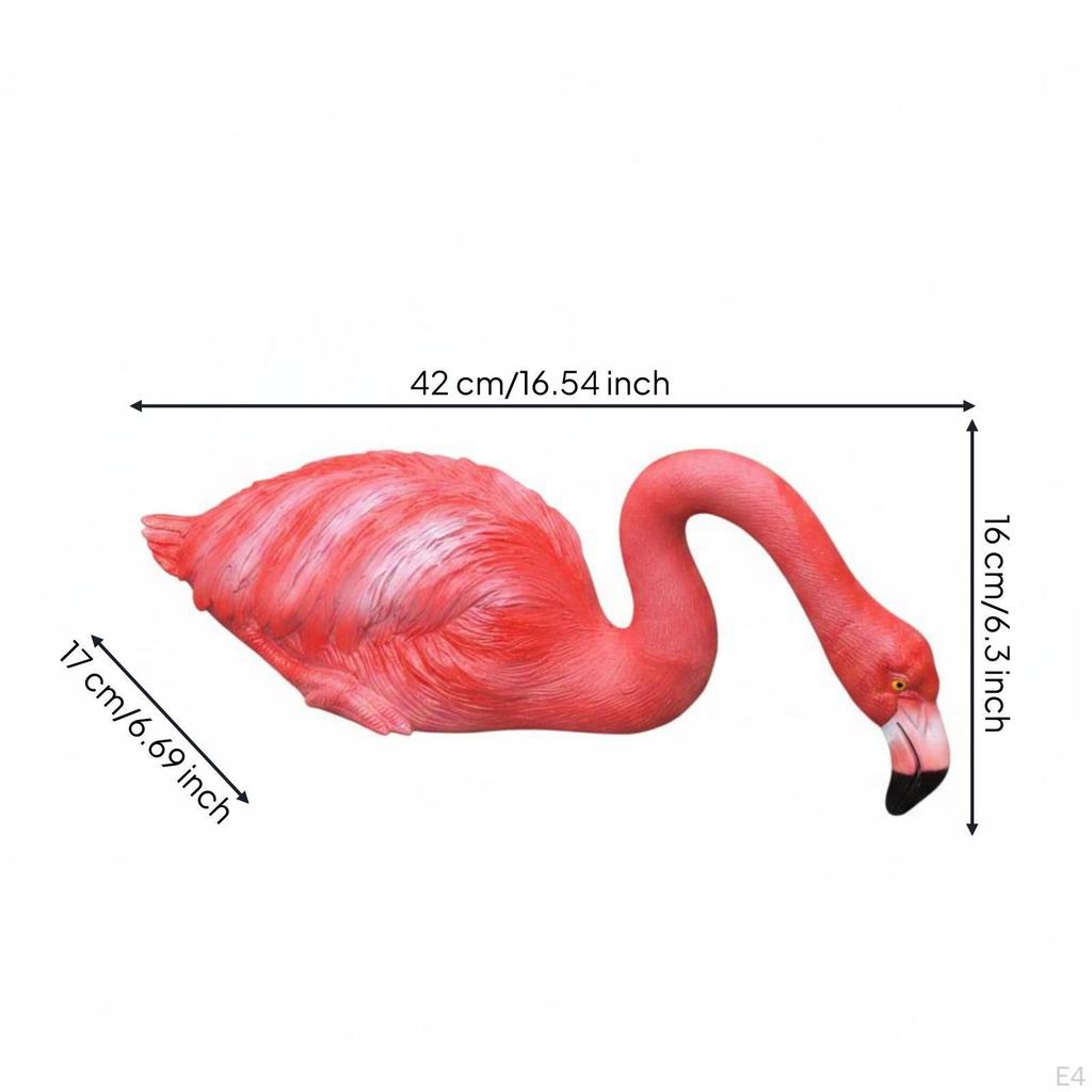 Buoyant Flamingo Decorative Statue Waterproof Pond Ornament for Landscape, Garden
