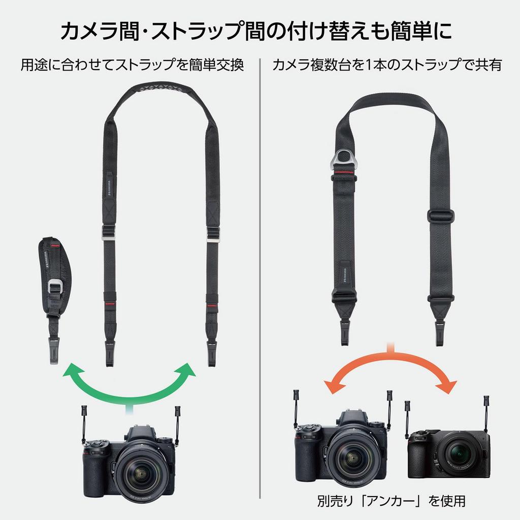 HAKUBA Camera Accessories Strap Sling Features YKK Parts for Instant Extension and 4977187374919 Anti-Twist [Speed 38] Twist-reducing Quick-release