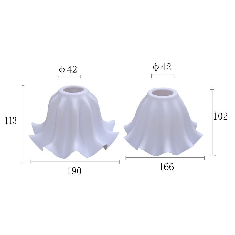 1Pcs Diy Wall Night Restaurant Chandelier Replacement E27 Plastic Bell Orchid Lampshade Hanging Lamp Accessories Table Parts