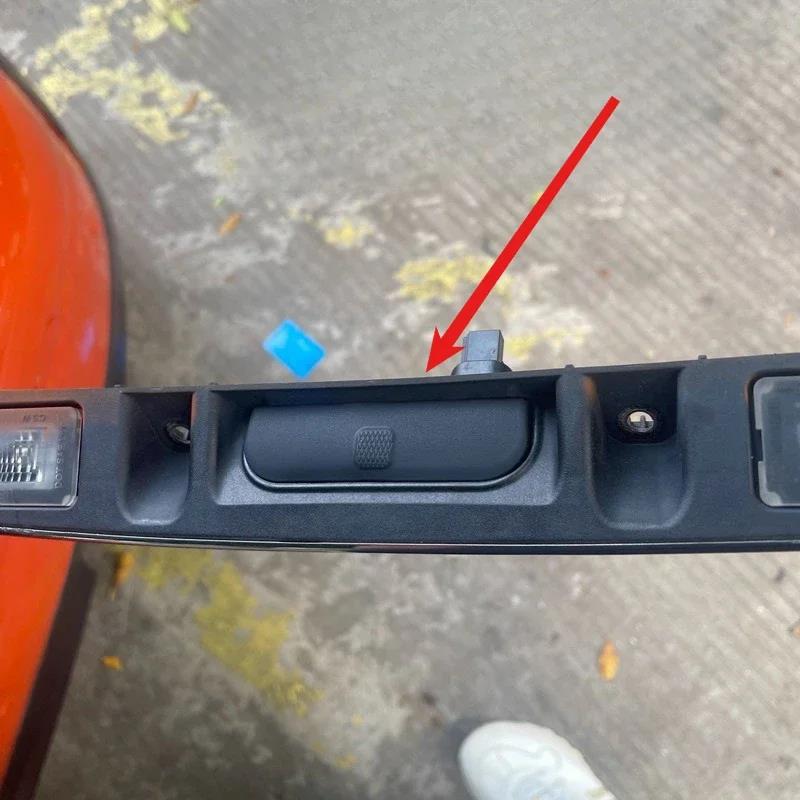 1PC Black Car License Plate Frame Trunk Switch Button Rubber Cover For BMW For Mini Cooper R56 R57 R58 R59 Car Accessories License Plate Covers