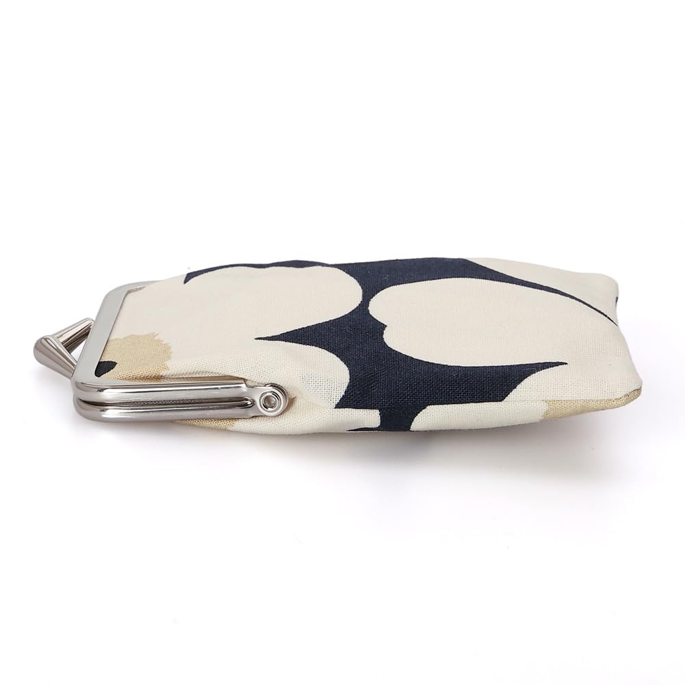 Marimekko Mini Unikko Corti Cuccaro Cosmetic Pouch for Women, Nordic Cotton, Midnight Blue, 74531 518 [Used]