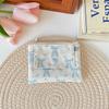 Ins Style Flowers Card Holder Coin Purse Id Card Bank Card Protective Cover Small Wallet Key Organizer Double Layer