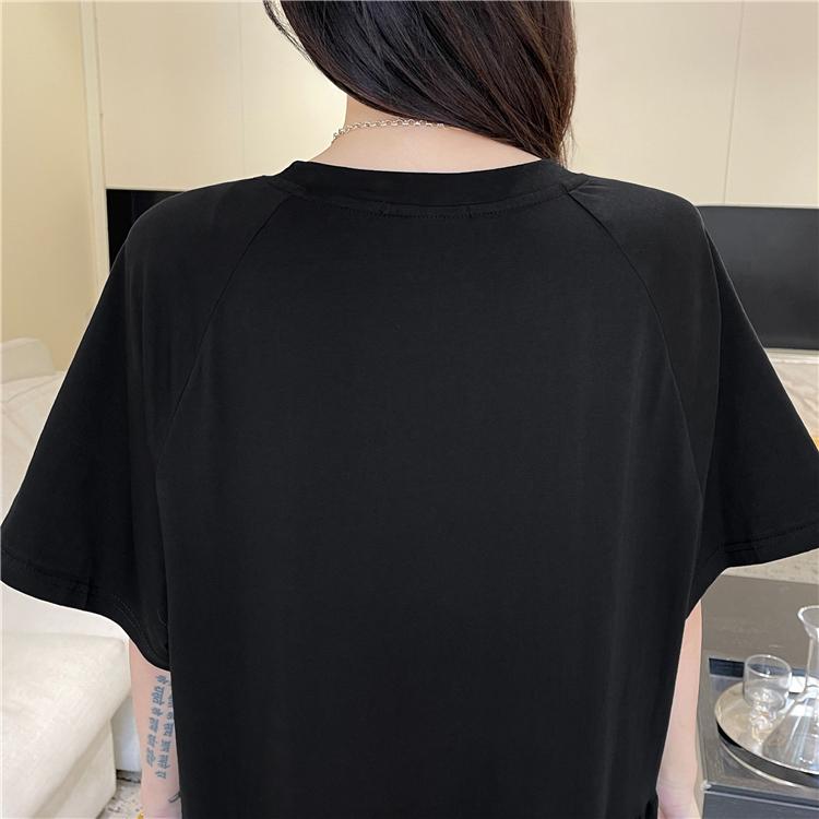 DIMANAF 2025 Sommer Übergröße Kleid Damen Lässig Vintage Druckkleid Basic Locker Lang Kurzarmkleid Baumwolle