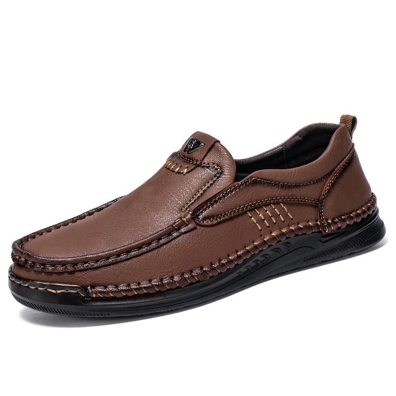 PU Leather Men's Loafers New Fashion Male Casual Shoes Outdoor Slip on Flats All-match Driving Shoes Handmade Treking Footwear