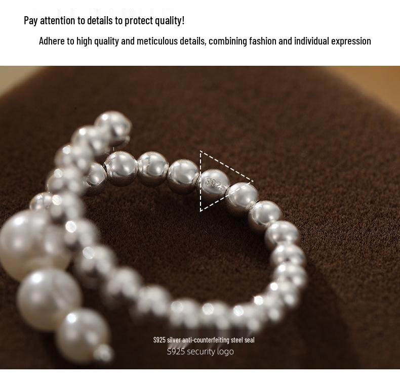 Banyan Tree S925 Silver Adjustable Pearl Ring for Women