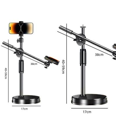 Supporto per Telefono da Sopra, Braccio Flessibile Porta Cellulare, Supporto Regolabile per Live Streaming, Registrazione Video