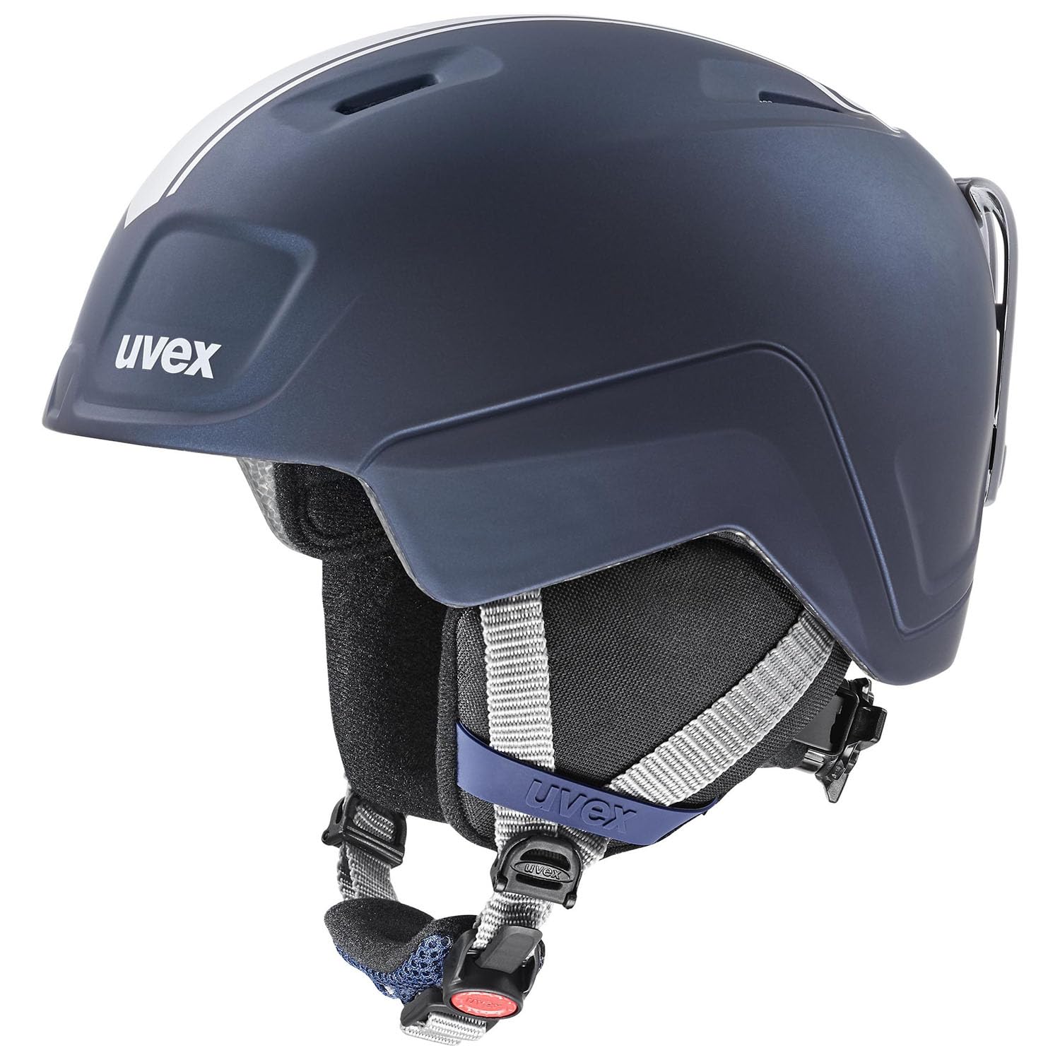 

uvex Children s Ski/Snowboard Helmet, Matte Color, Dial-Type Size Adjustment, Heyya Pro Race Midnight/Silver Matte, 51-55 cm