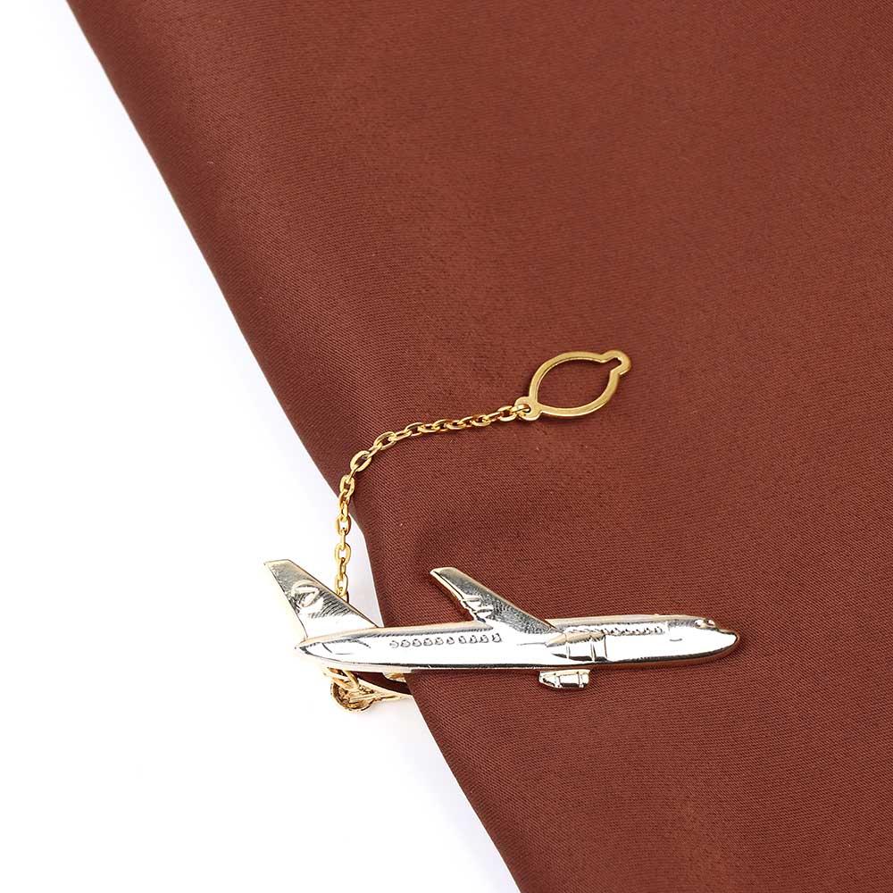 Wedding Gifts Airplane Shape Jewelry Metal Shirt Tie Pin Necktie Clip Aircraft Clips Men Tie Clip