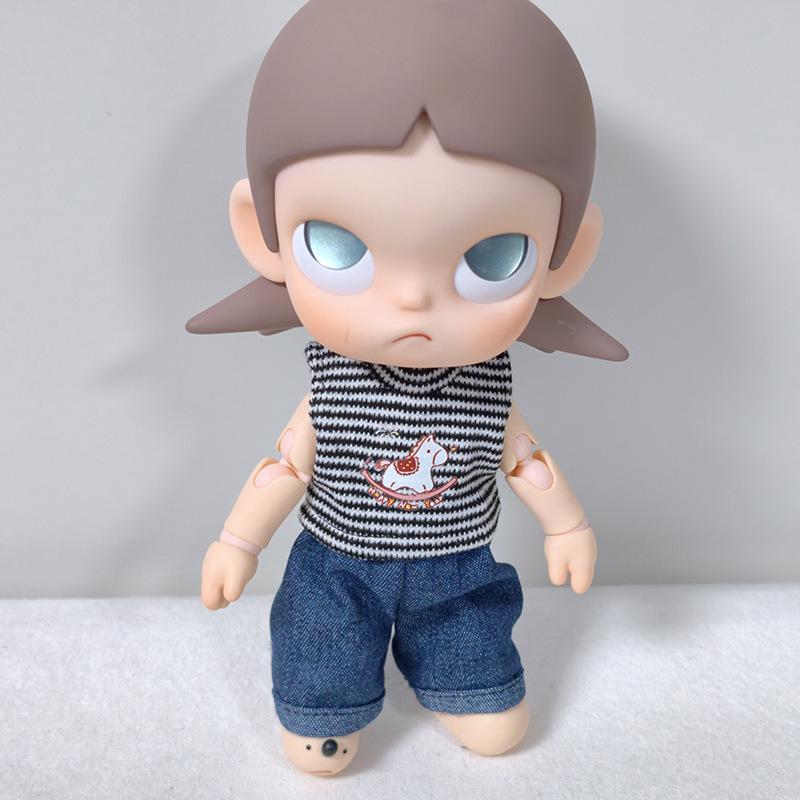 10cm Cotton Doll with Interchangeable Casual Sports Hoodie Outfit