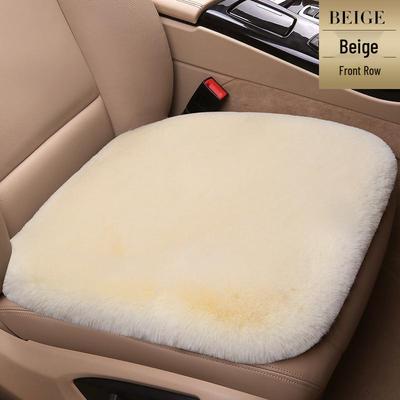 Universelles Plüsch-Winter-Autositzkissen-Set - Imitiertes Kaninchenfell, Halbumwicklung, 3 Teile für Fünf Sitze