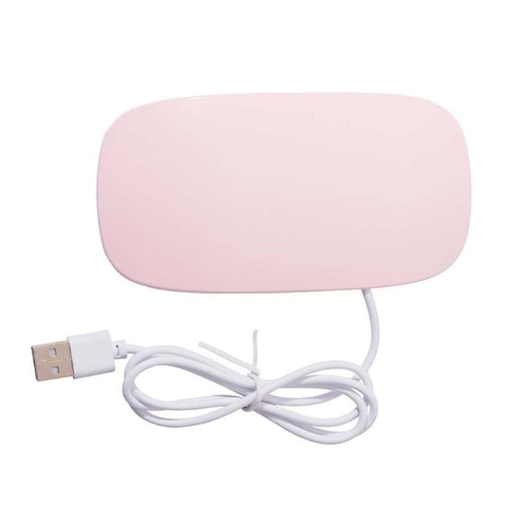 Mini UV LED Nail Lamp Mouse Shaped Pocket Size Nail Light Quick Drying Portable Manicure Light Pink