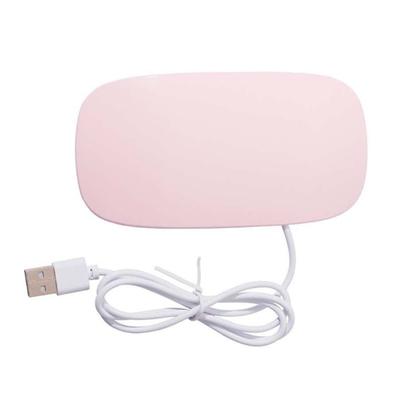 Mini Lámpara LED UV para Uñas Forma de Ratón Tamaño de Bolsillo Luz para Uñas Secado Rápido Portátil Luz para Manicura Rosa