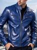 New men's stand-up collar locomotive leather jacket spring and autumn slim short PU leather jacket fashion casual jacket