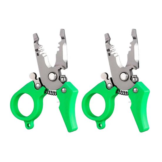 1/2Pcs Mini Wire Stripper Tool with Cutter Crimper Ergonomic Design Wire Splitter Trimmer Portable Cable Stripping Crimping Tool