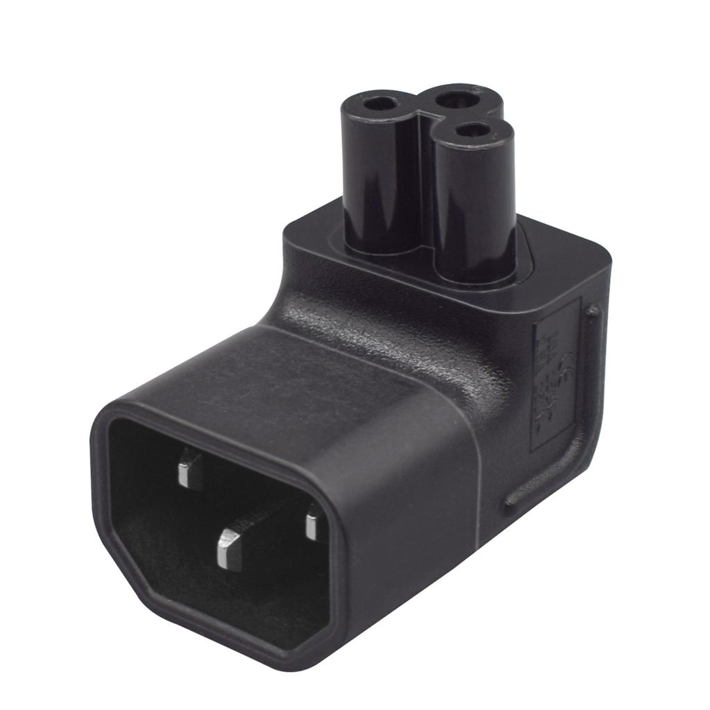 Convertor de Alimentare IEC320 C5 Mufă IEC C14 Tată la Conector C5 Mamă Unghi Sus/Jos 10A 250V Convertor Mufă Soclu