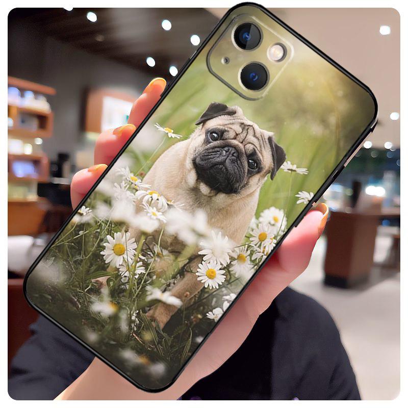 Pug Dog French Bulldog Case For iPhone 14 Pro Max 16 15 11 12 13 17 Pro Max Mini 15 16 Plus 16e 17 Air Phone Cover