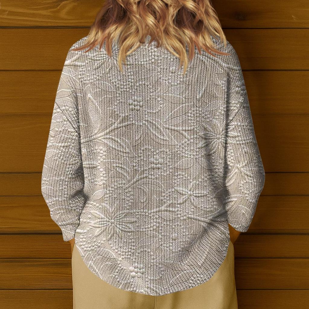 Women's Fashion V-Neck Lightweight Sweater Casual Long Sleeve Knit Pullover