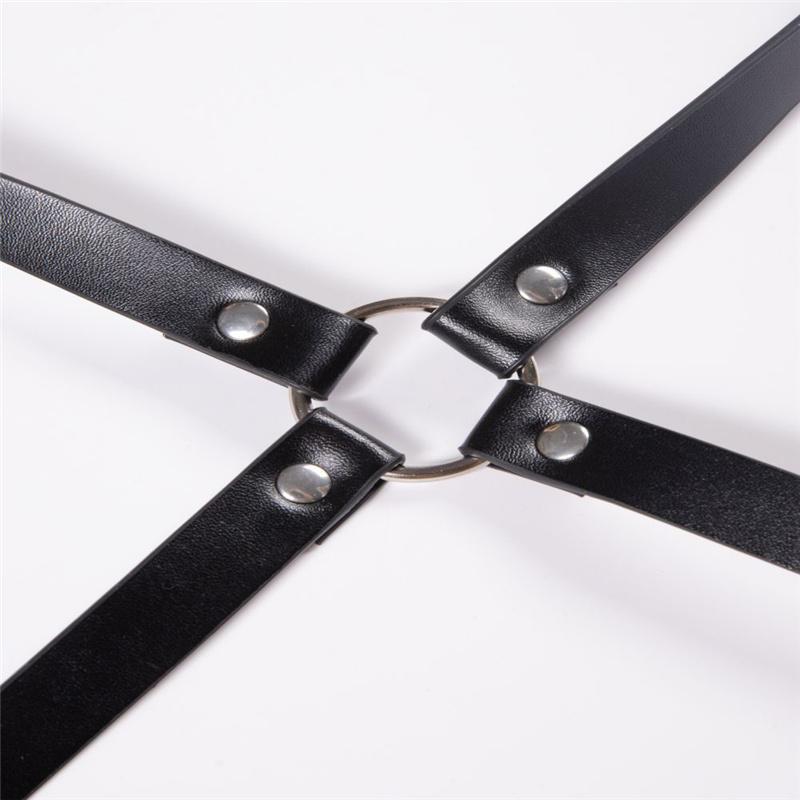 SM Sexy ženy Kožený postroj Podvazkový pás Punčochy Podvazky Popruhy Pouta Tělo pouta Pásek na nohy Produkty pro dospělé Sexuální hračky pro páry