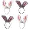 Faixa de Cabeça de Policial Judy Coelho Orelhas de Animal de Desenho Animado Faixa de Cabelo para Crianças Acessório de Toucado de Performance Brinquedo decorativo