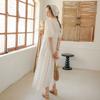 Peulaudeumali Pm_Embroidered Cotton Flare Dress_White