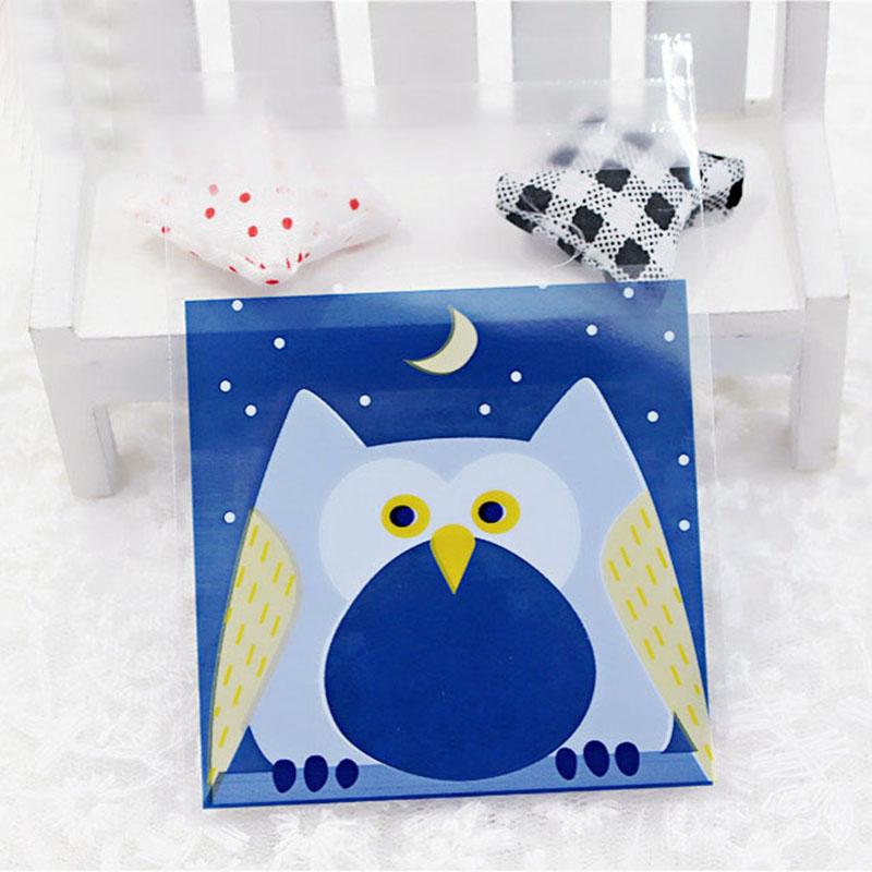 50PCS Cute Cartoon Monster Cookie Candy Self-Adhesive Plastic Bags For Biscuits Snack Baking Package Supplies Christmas Decor