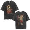 Übergroßes Vintage-Kurzarm-T-Shirt im Acid-Wash-Look mit ikonischem Korn The Serenity of Suffering Puppen-Grafikdruck