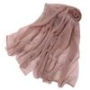 Women's Elegant Pleated Shawl Scarf, Lightweight Breathable Scarf with Beads, Versatile Sunscreen Shawl for Daily/Party