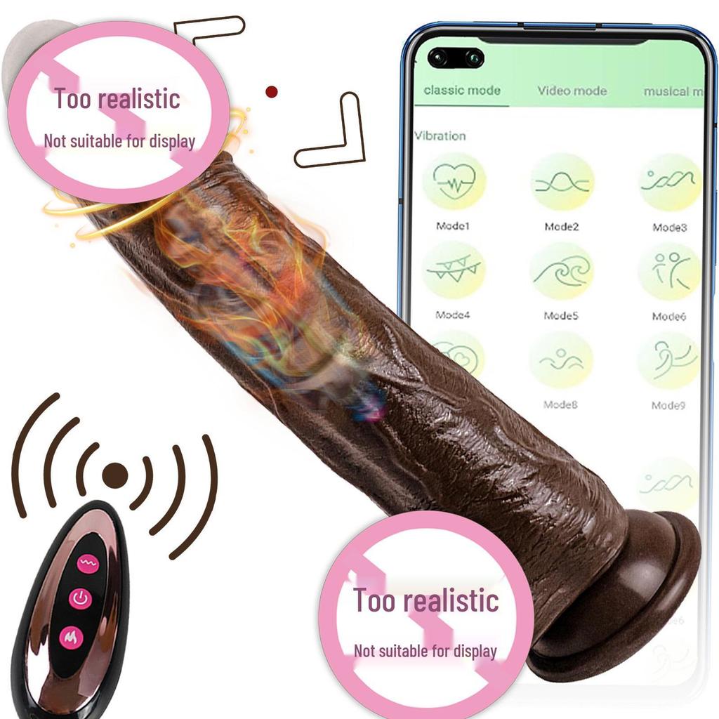 Premium Silicone Vibrating Dildo - Telescopic & Swaying Self-Pleasurer
