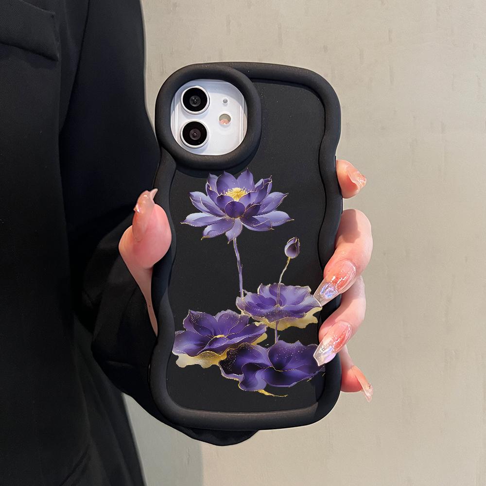 Model pictat Big Wave Edge Material din silicon moale Carcasă pentru telefon Macaron Carcasă de protecție antișoc din cauciuc pentru OPPO Reno Realme