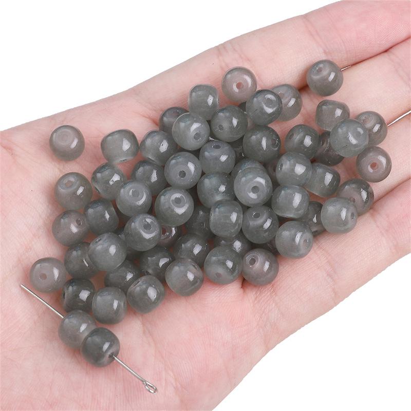 Black & White Glass Beads: Transparent Round, Crystal, Wheel, Bamboo - DIY Handcrafted Bracelet & Necklace Jewelry