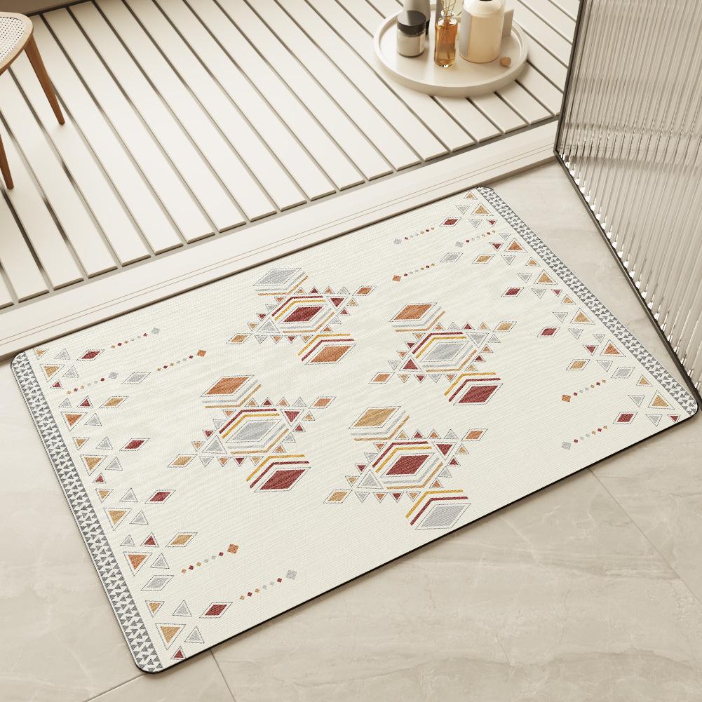 Covorașe de baie și ușă marocane, antiderapante, cu uscare rapidă