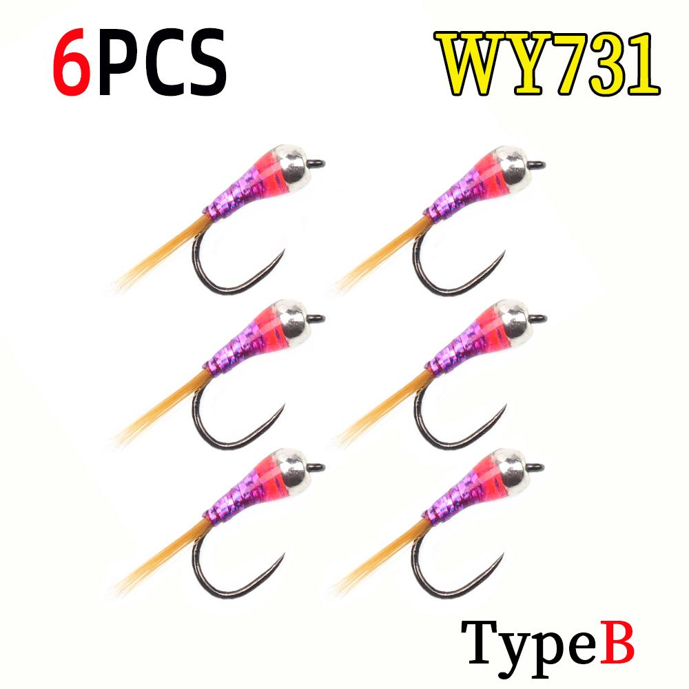 

6 шт. нимф Perdigon или евронимф для утяжеленной нахлыстовой ловли нимфы быстро тонущие приманки для ловли форели, хариуса