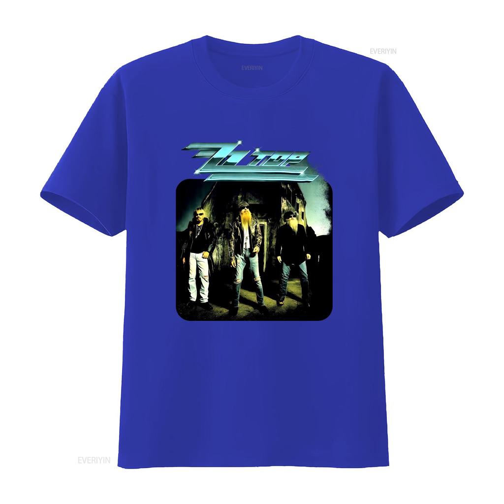 Vintage Retro Zz Top Rock Band Group Portrait Print Casual T Shirt Vintage Washed Top For Everyday Wear Versatile Soft Graphic