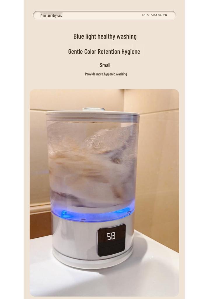 Compact Portable Washer for Underwear and Baby Apparel – No Installation Needed