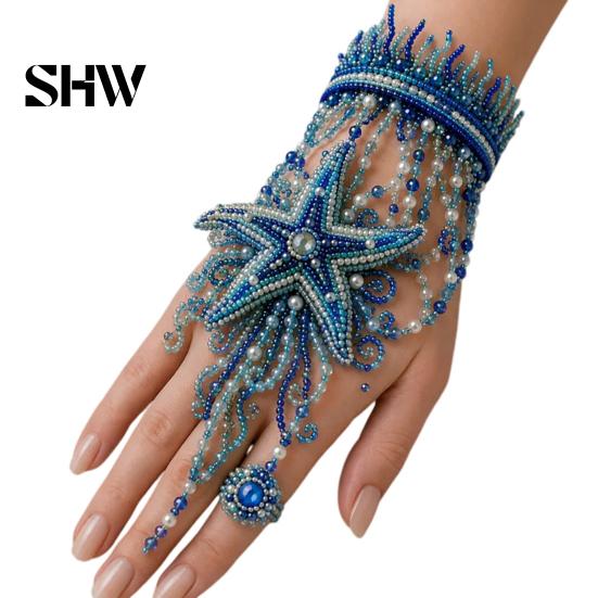 Pulsera de Cadena de Mano Manualidades DIY Kit de Cuentas, Set para Hacer Joyería Tejida con Cuentas, Kit de Accesorios Ajustables para Adultos Regalos Amantes de las Manualidades