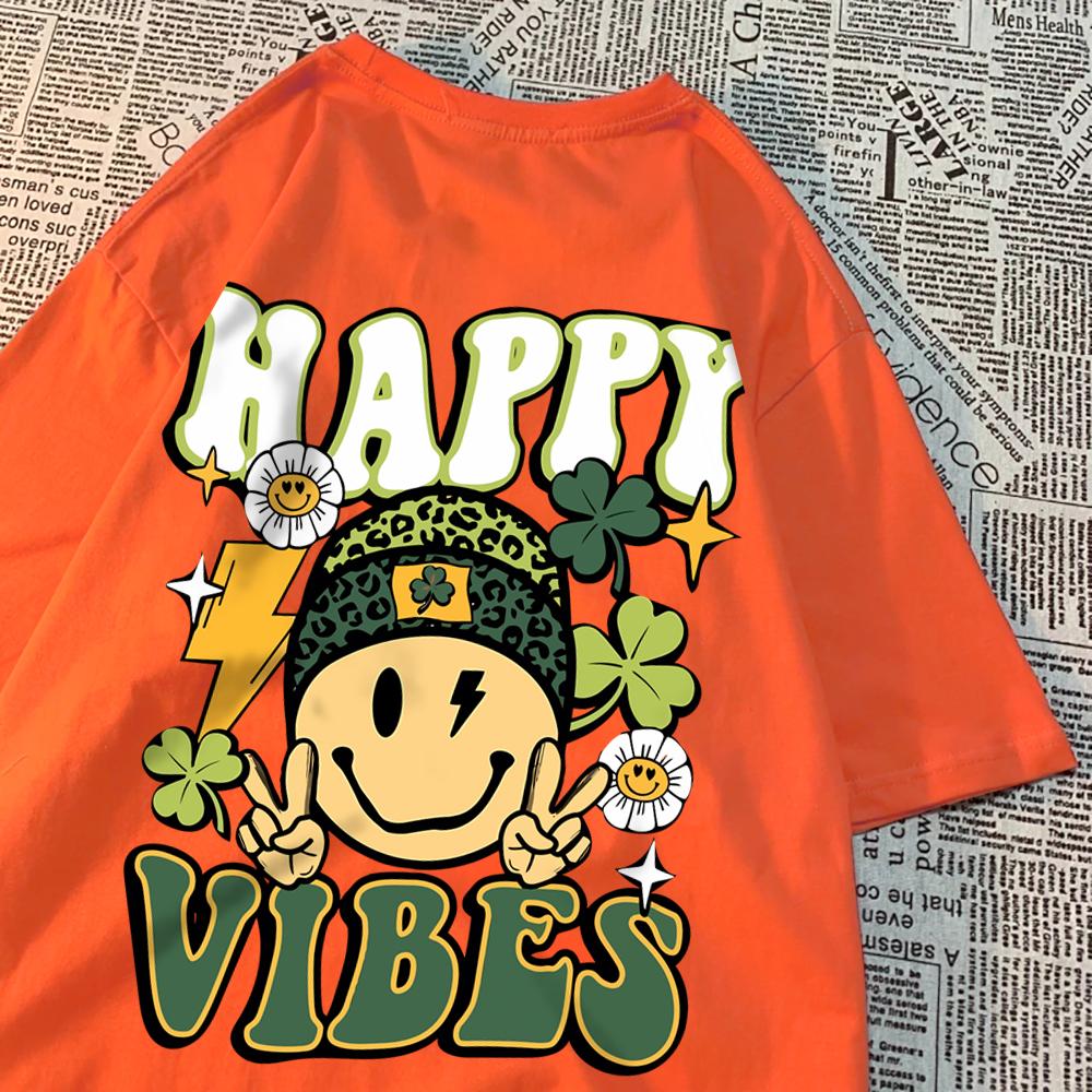 Happy Vibes Need To Maintain Daily Men T-Shirt Summer Crewneck Tee Clothes Summer Cotton Breathable T Shirt Crewneck Loose Tops