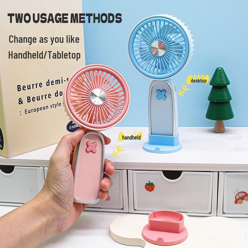 High-Power USB Rechargeable Handheld Mini Fan with Custom Logo