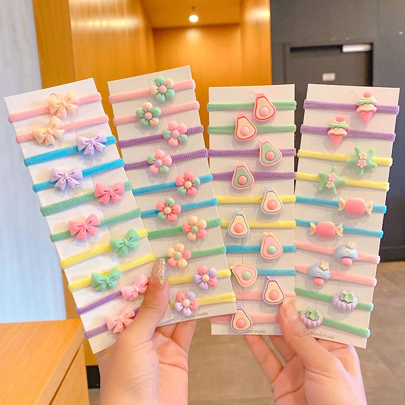 Conjunto de 10 Elásticos de Cabelo Sem Danos para Meninas e Bebês
