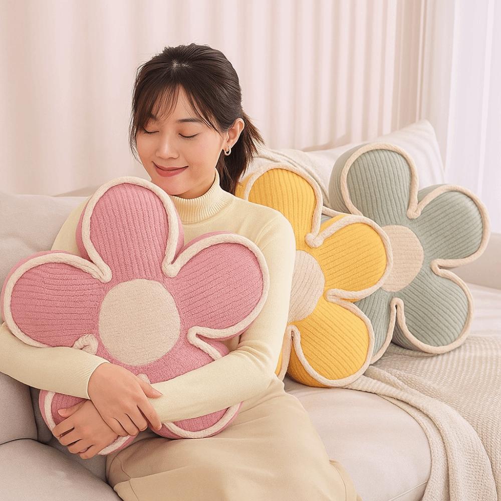 Soft Flower Pillow Flower Shaped Seat Cushion Multifunctional Sofa Decor Cushion Office