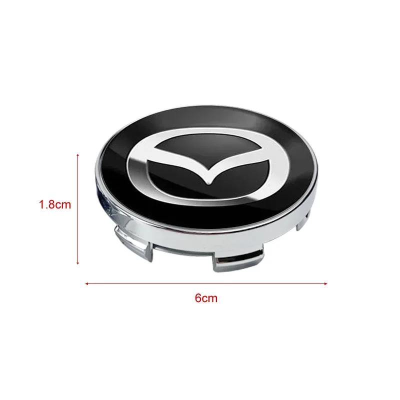 4 Stück 60mm Auto Radnabenkappe Felgenemblem Abdeckung Aufkleber Für Mazda 3 6 CX5 2 CX3 CX9 MX5 RX8 Axela 5 323 626 Demio Atenza MS