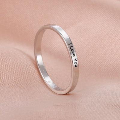 Lemegeton 2/3/6/8mm Benutzerdefinierter Namensring Für Frauen Personalisierter Edelstahl Familien Stapelring Schmuck Valentinstagsgeschenke