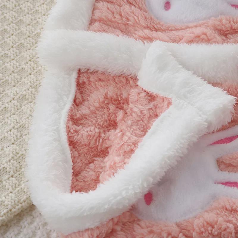 Mädchen Korallenfleece Pyjama Set: Stilvoller, dicker und super süßer Winteranzug für 1- bis 10-Jährige