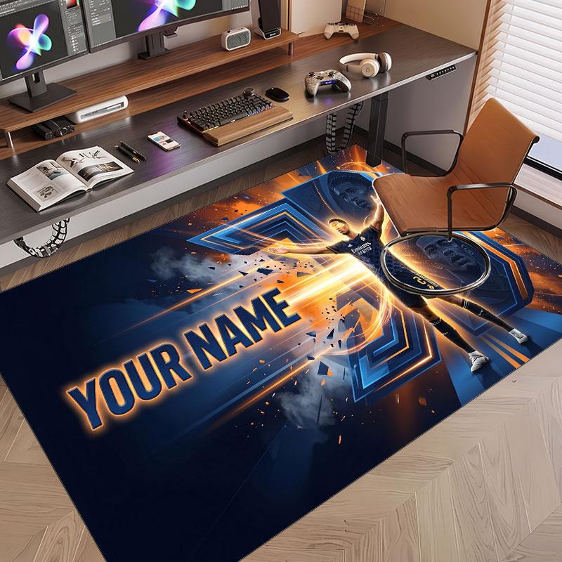 Custom Rug Jude Bellingham Pattern Print Name Text Soft Non‑Slip Floor Carpet for Home Indoor Decoration