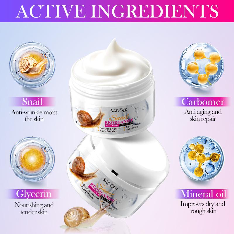 Snail Recombinant Collagen Cream SADOER Moisturizing Moisturizing Cream
