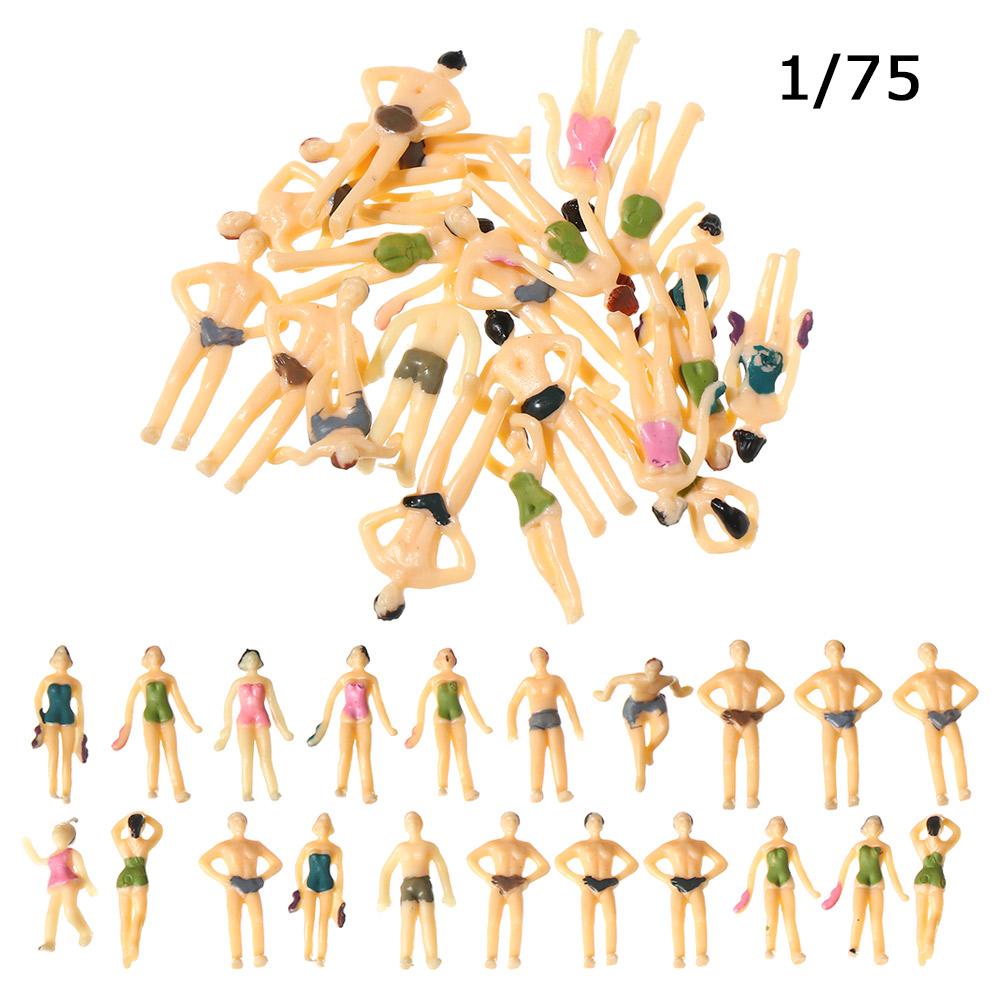 10Pcs 1:100/1:150/1:75/1:50 Scale Plastic People Figures Miniature Swimming People Model DIY Character Assorted Poses Kids Toys