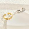 Adjustable Women's Gold Stainless Steel Open Ring – Simple, Stylish Design