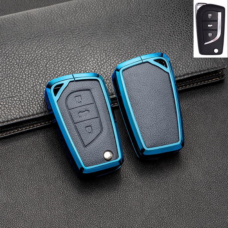 Full-Cover Metal Key Case for Toyota Corolla, RAV4, Rongfang, Wilanda, Levin, Camry