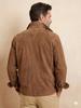 Motorrad Trucker Braun Jacke Wildleder Lammleder Weich Herren Handgefertigt Passform