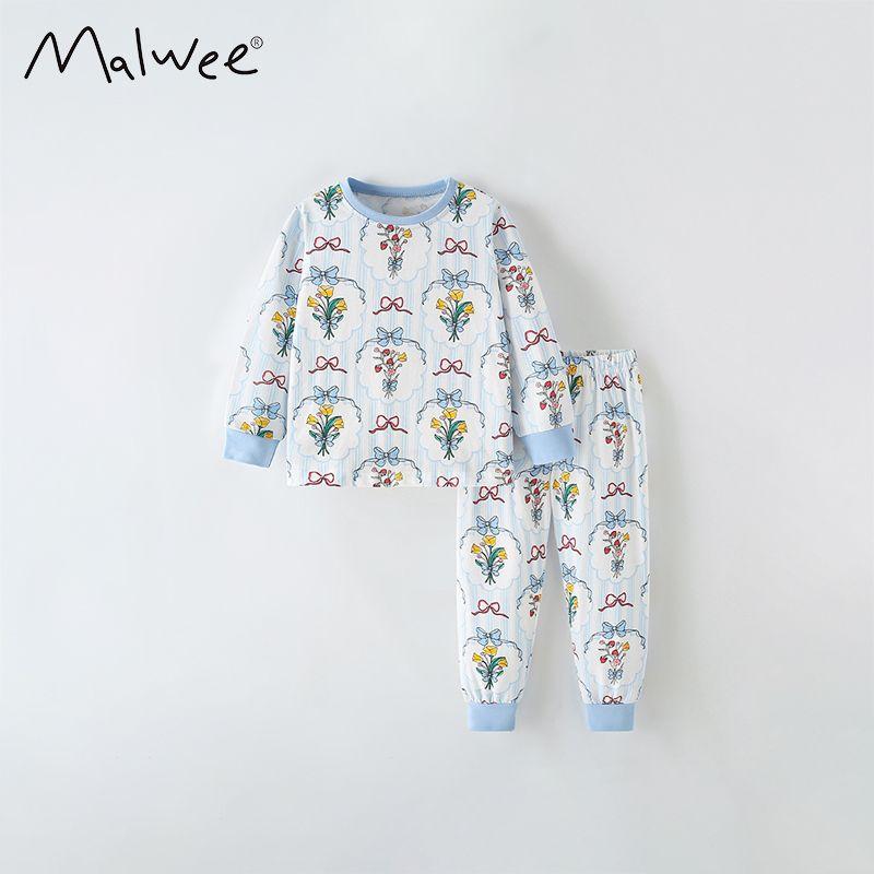 

Пижама из чистого хлопка для девочки, осенняя новинка, детский комплект для дома с длинными рукавами, осенняя одежда для девочки, кальсоны, повседневный костюм-двойка 10528 140