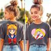 Sailor Moon Tshirt Printed Kids TShirt Boy Girl Unisex Summer Y2K Harajuku Loose Casual Short Sleeve Top for Chirldren Tees